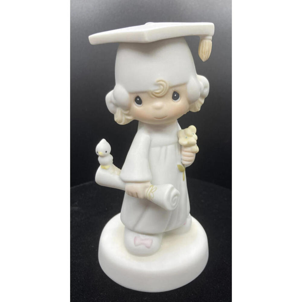 Precious Moments Graduation Girl Figurine | Diploma Cap Gown Gift HTF